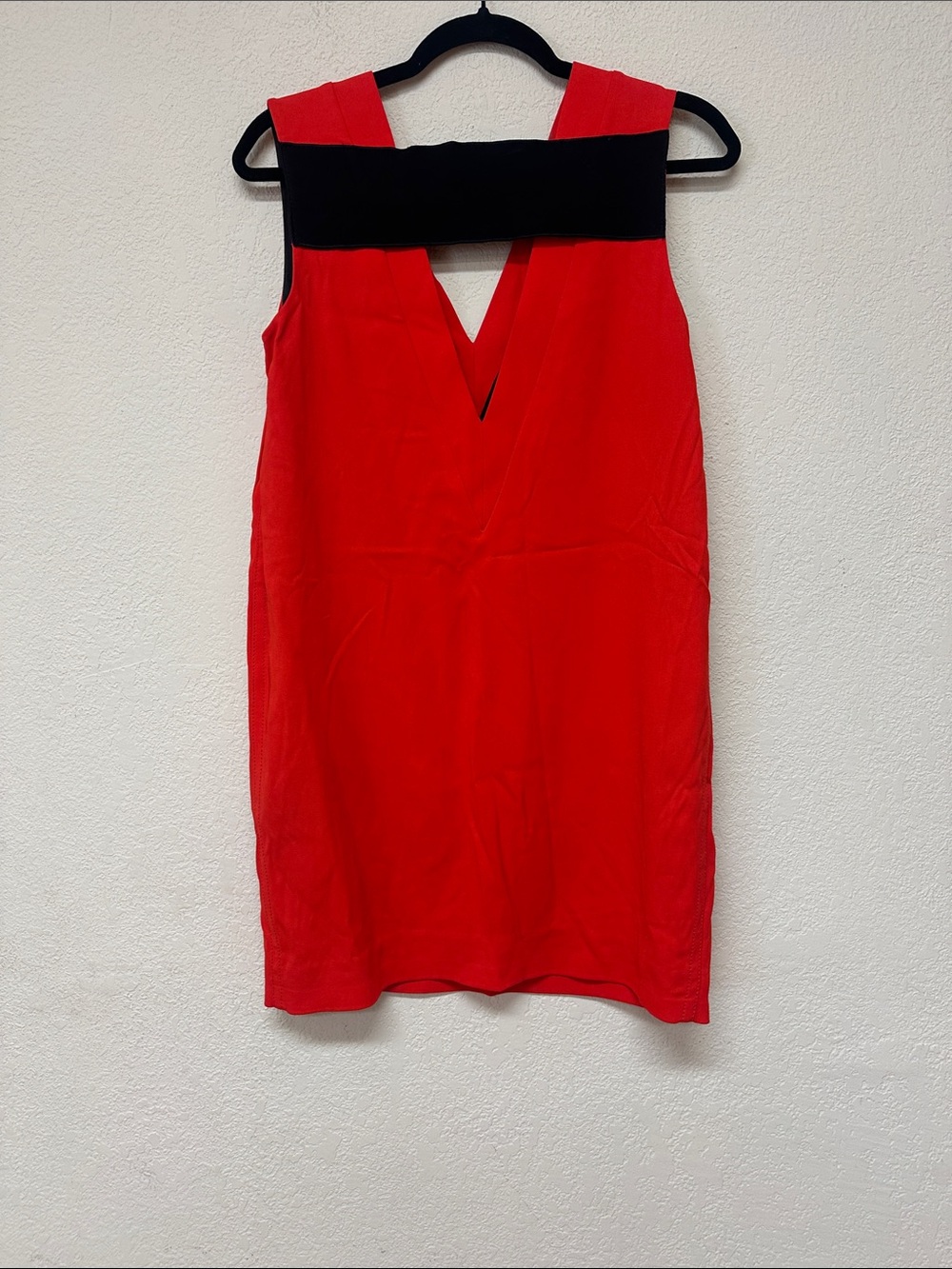 Rag & Bone womans Red V-Neck Sleeveless Shift mini Dress size 4 - Picture 4 of 4